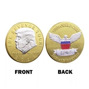 New coin Trump front. Back The White House silver color